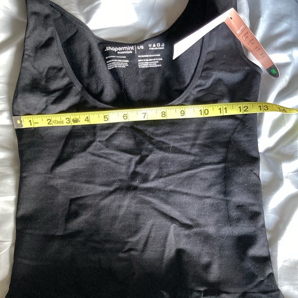 NWT Shapermint Open Bust Cami tank top in black.  Size Large - Picture 7 of 11